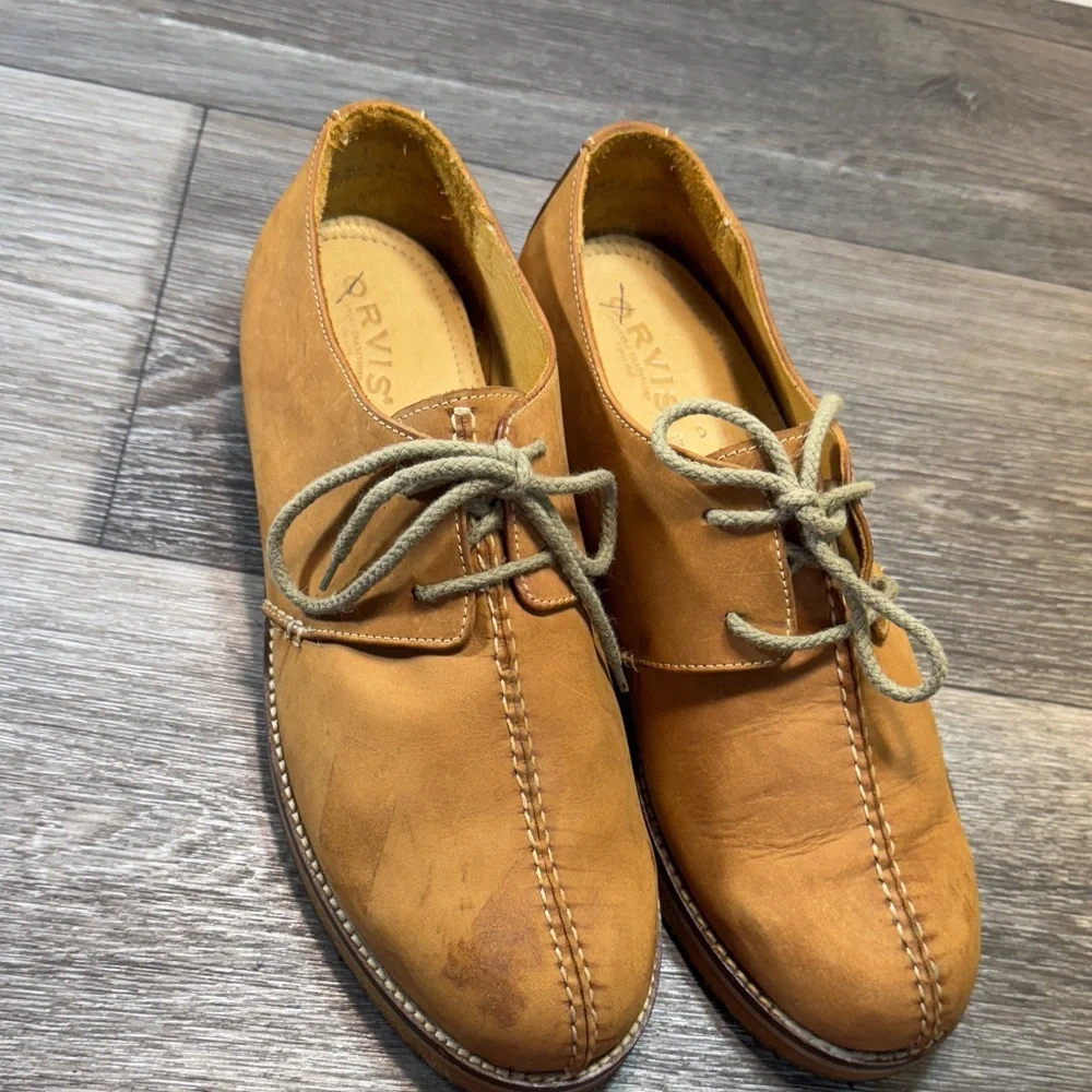 Orvis Tan Leather Men's Oxfords size 11.5 (s259)
